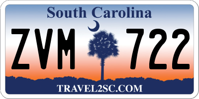 SC license plate ZVM722