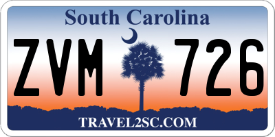 SC license plate ZVM726