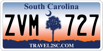 SC license plate ZVM727