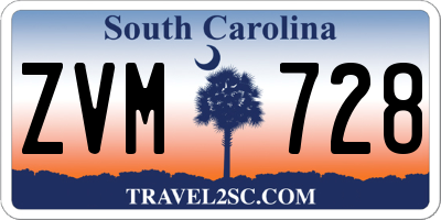SC license plate ZVM728