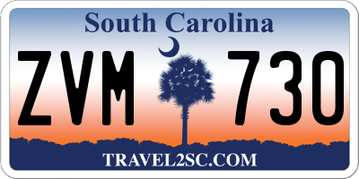 SC license plate ZVM730