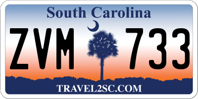 SC license plate ZVM733
