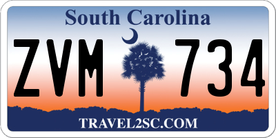 SC license plate ZVM734