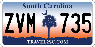 SC license plate ZVM735