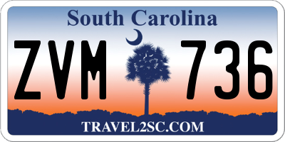 SC license plate ZVM736