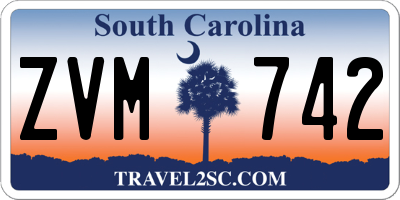 SC license plate ZVM742