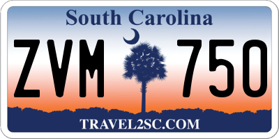 SC license plate ZVM750