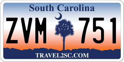 SC license plate ZVM751