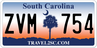 SC license plate ZVM754