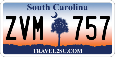 SC license plate ZVM757