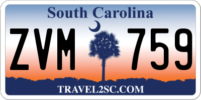 SC license plate ZVM759