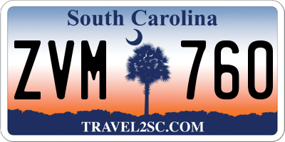 SC license plate ZVM760
