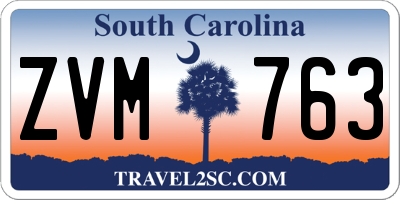 SC license plate ZVM763