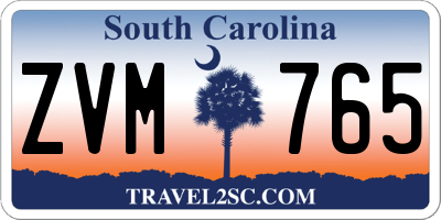 SC license plate ZVM765