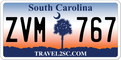 SC license plate ZVM767