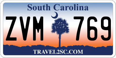 SC license plate ZVM769