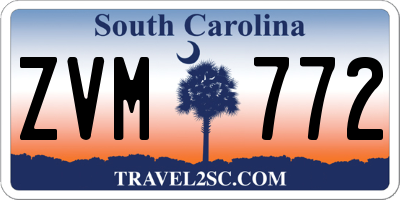 SC license plate ZVM772