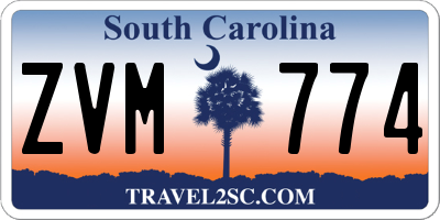 SC license plate ZVM774