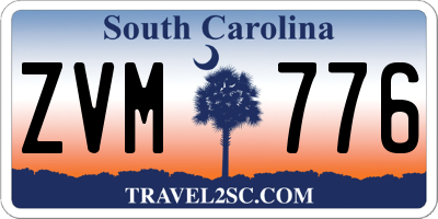SC license plate ZVM776