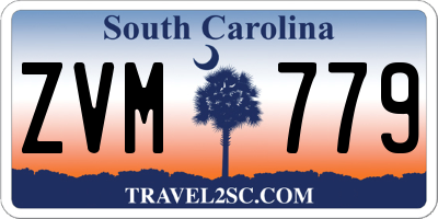 SC license plate ZVM779