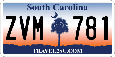 SC license plate ZVM781