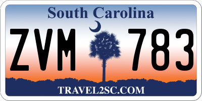 SC license plate ZVM783