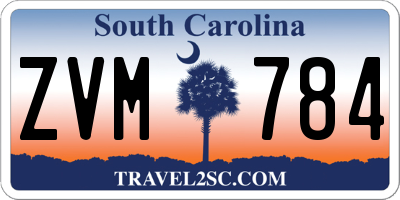 SC license plate ZVM784