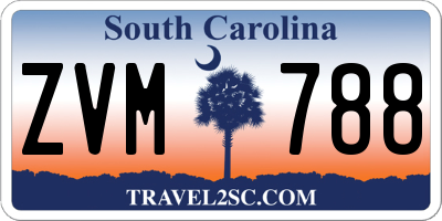 SC license plate ZVM788