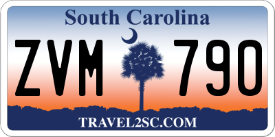 SC license plate ZVM790