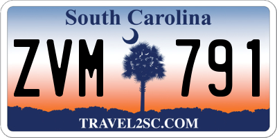 SC license plate ZVM791