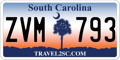 SC license plate ZVM793