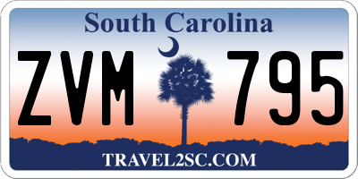 SC license plate ZVM795