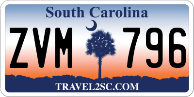 SC license plate ZVM796