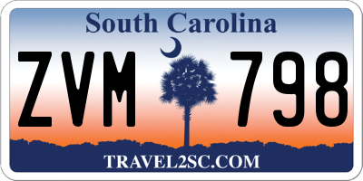 SC license plate ZVM798