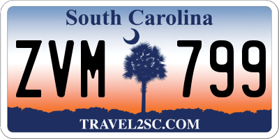 SC license plate ZVM799