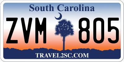SC license plate ZVM805