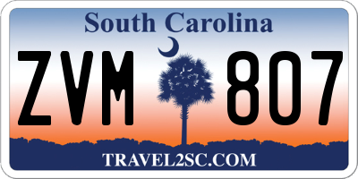 SC license plate ZVM807