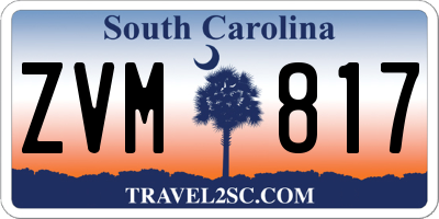 SC license plate ZVM817
