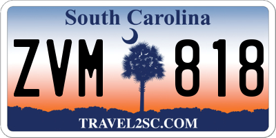 SC license plate ZVM818