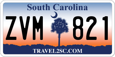 SC license plate ZVM821