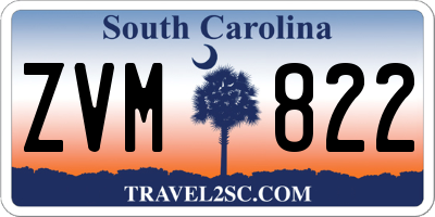 SC license plate ZVM822