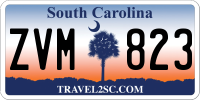 SC license plate ZVM823