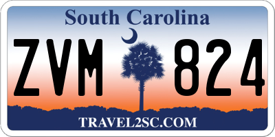 SC license plate ZVM824