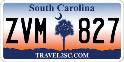 SC license plate ZVM827