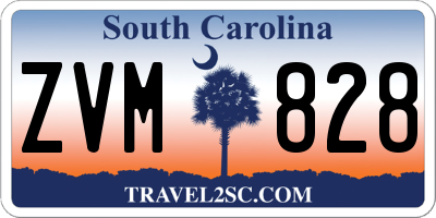 SC license plate ZVM828