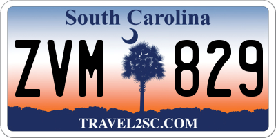 SC license plate ZVM829