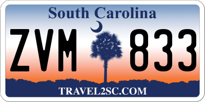 SC license plate ZVM833