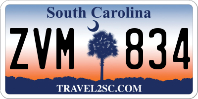 SC license plate ZVM834