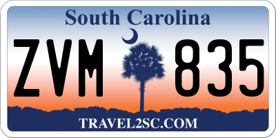 SC license plate ZVM835