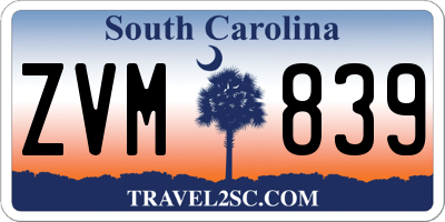 SC license plate ZVM839